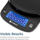 Etekcity Digital Kitchen Scale with Removable Bowl 11lb/5kg Backlit Display view 3