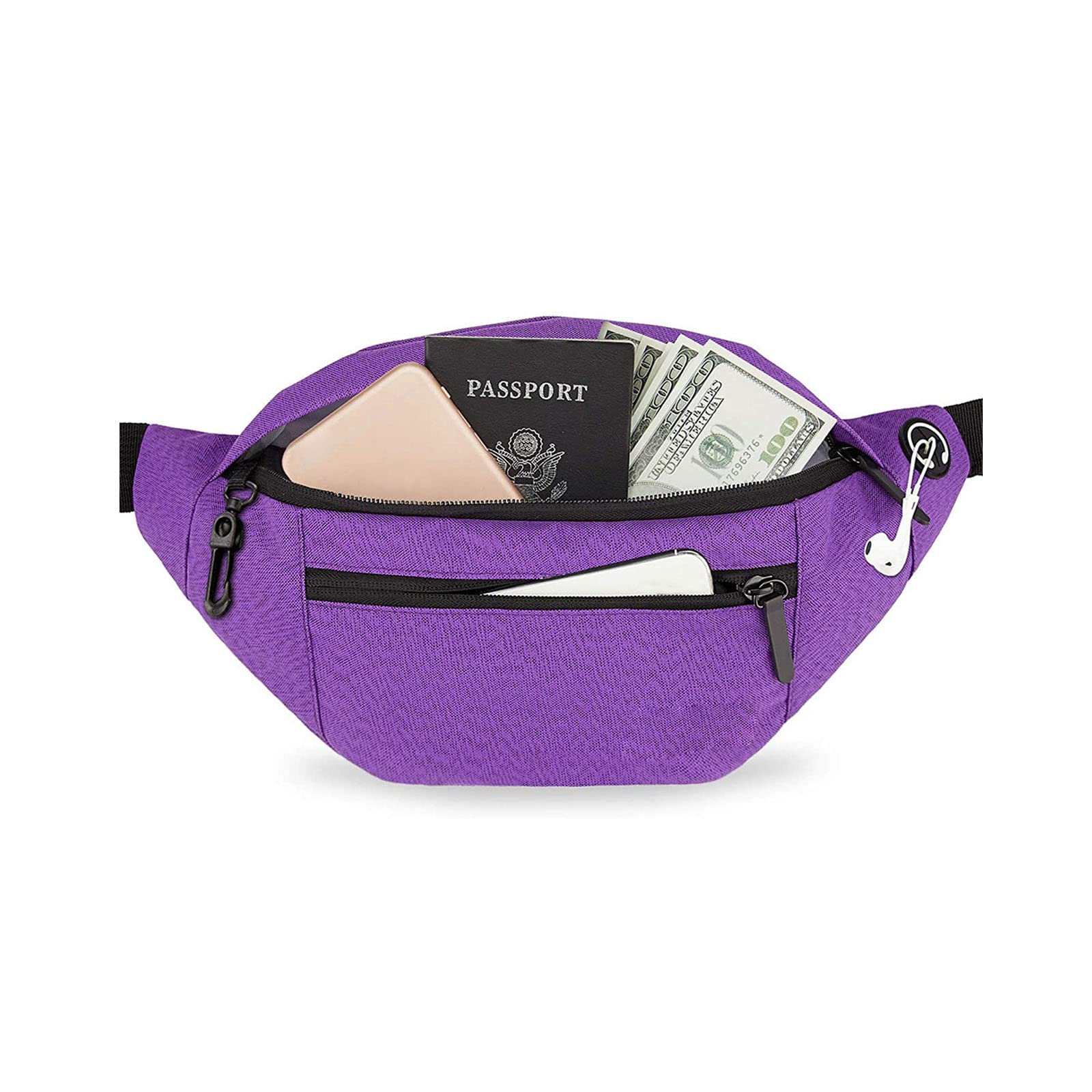 FANDARE Unisex Sling Bags Chest Shoulder Backpack Women Waist Bag Men Crossbody Bags Cover Pack Rucksack for Travel Hiking Bicycle Sport Gym Daypacks with Earphone Hole Small Daypacks Purple