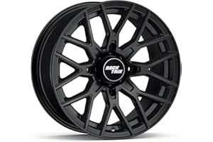 RockTrix RT104 15in Wheels 15x7 4x110, 4+3 Offset, UTV SxS Rims, Compatible with Honda Pioneer, Yamaha Rhino, Also compatible with CFMOTO UFORCE ZFORCE, 4/110 Matte Black, Set of 4