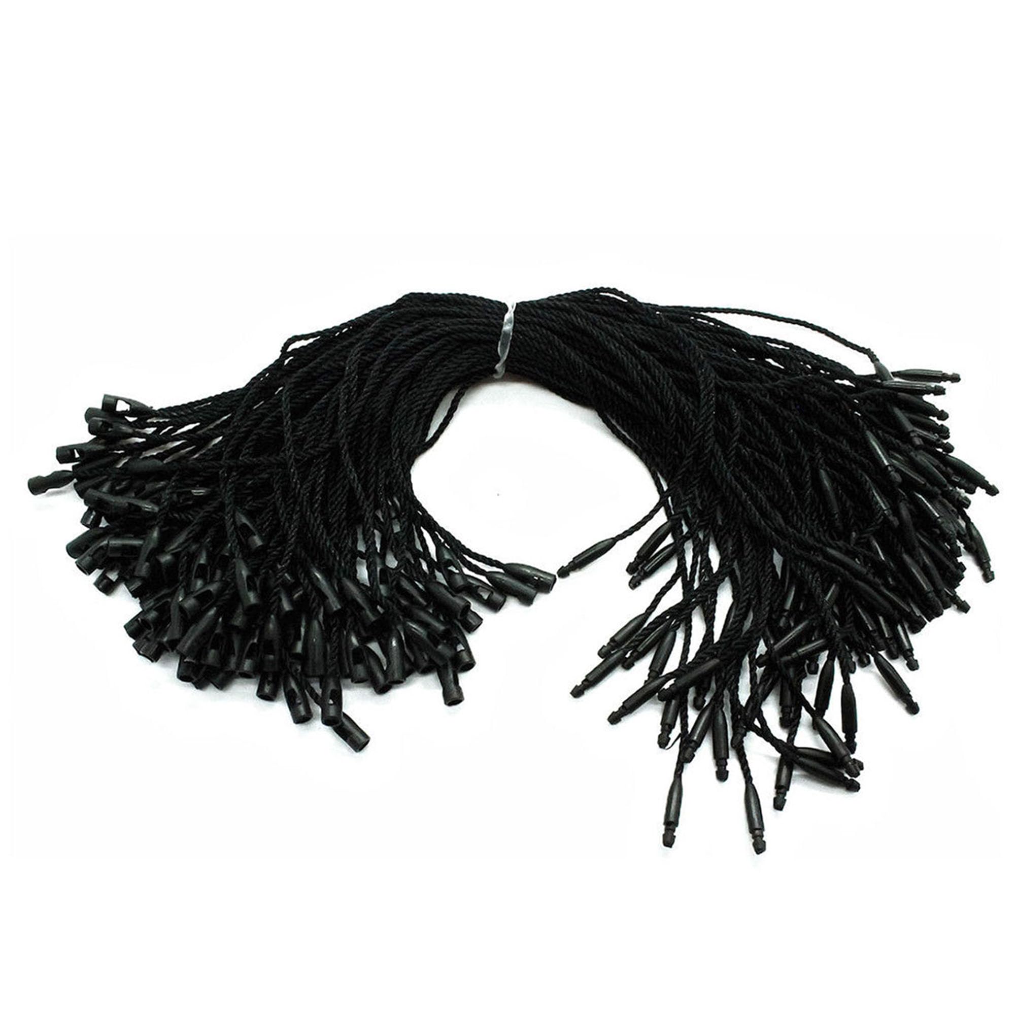 Trimming Shop String Hang Tags Secure Snap Lock Fasteners, 7 Inch Cotton Labels for Clothing, Price Tags, Garment, Retail, Merchandise, Boutique, Packaging & Craft Use, Black, 500pcs