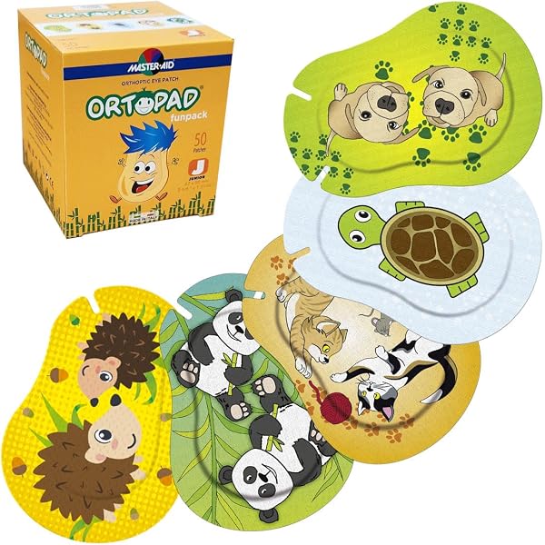 Ortopad Bamboo Eye Patches For Boys, Junior Size (50/Box) - Hypoallergenic For Lazy Eye Treatment