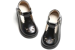 PHIRAMIN Toddler Girl Mary Jane Dress Oxford Shoes-Little Girl School Uniform Shoes for Wedding Party