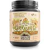 Earth Fed Muscle Common Ground Plant Protein Powder – Chocolate Peanut Butter Protein Powder with MCT Oil, Soy & Gluten Free, No Added Sugar, Keto - 30 Servings