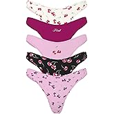 Victoria's Secret PINK Women's Cotton Thong Underwear, Panties for Women (XS-XL)