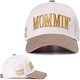 Vintage Two-Tone Trucker Hat Adjustable Baseball Cap with Mommin Embroidery Ponytail Fit Unisex Outdoor Casual Headwear