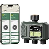 Soildrops WiFi Water Timer Smart Irrigation Controller with Gateway | 984ft RF range, 8-month battery life, weather delay, OTA updates, AES-128 security, and supports up to 64 devices