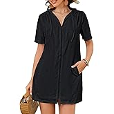 Bsubseach Terry Cloth Cover Up - Women 2026 Zipper Swimsuit Coverup Hooded Swim Robes Beach Coverups with Pockets