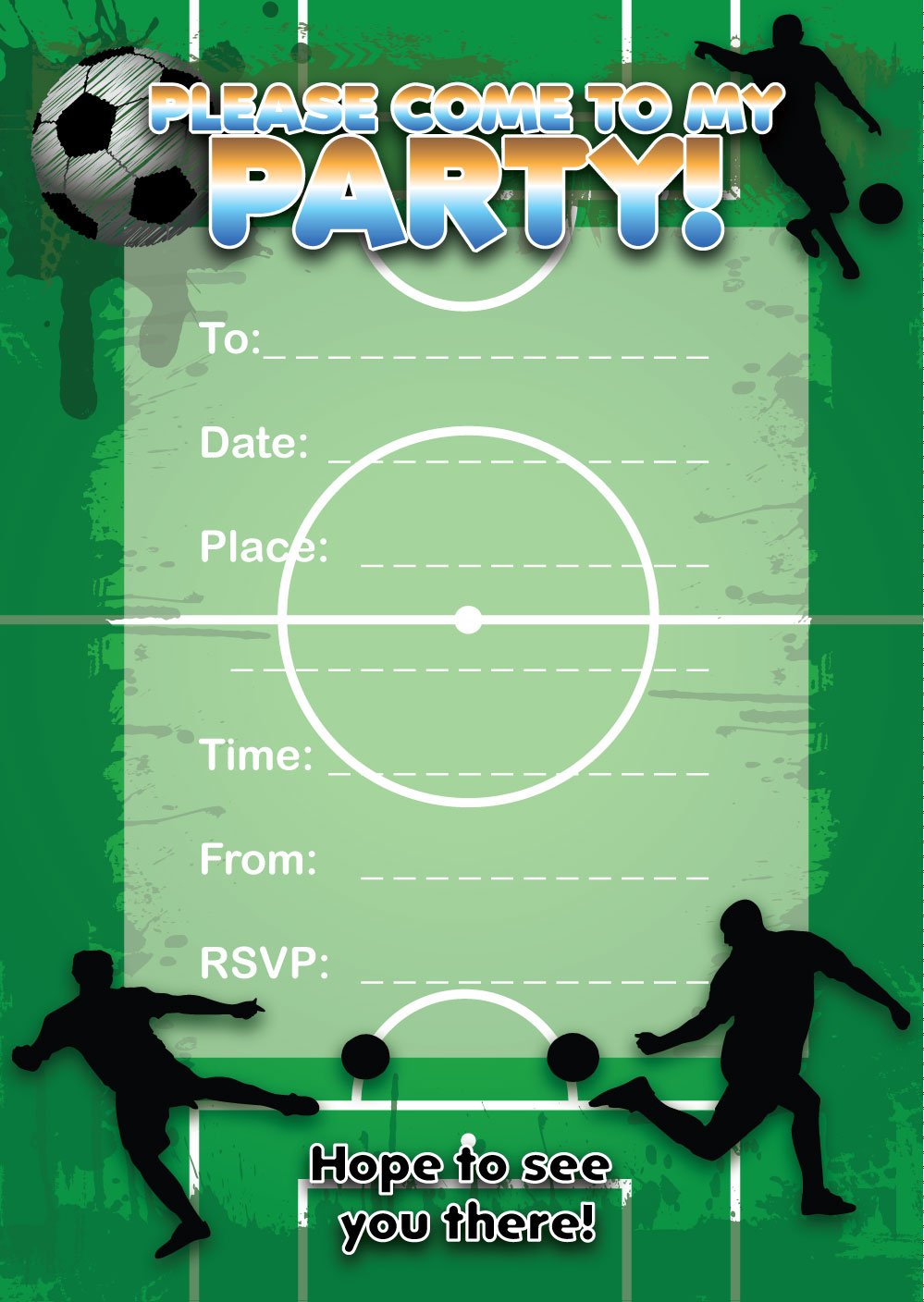 16 Football themed Birthday invitations