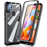 HATOSHI Samsung Galaxy A11 Case, with Built in Screen Protector and 2 Pack Camera Lens Protector, 5X Military-Grade Shockproo