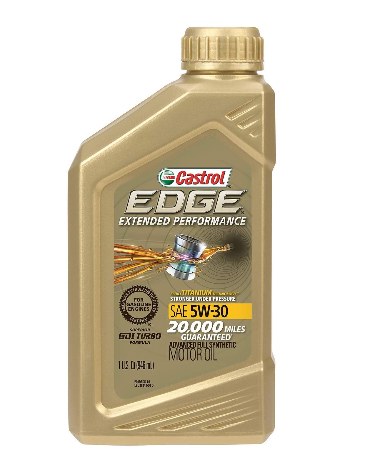 Photo 1 of Castrol EDGE Extended Performance 5W-30 Advanced Full Synthetic Motor Oil, 1 Quart, Pack of 6