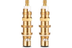 Dreyoo Ceramic Disc Cartridge Replacement for 910-030, Shower and Faucet Stem Compatible with Price/Pfister, Shower Valve Faucet Cartridge Brass Construction (2 Pack)