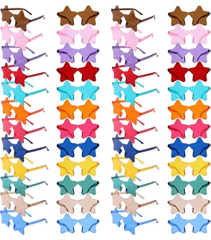 48 Pcs Rimless Star Sunglasses Party Favors Fun Shaped Glasses Unisex Amazon.com: BOUBONI 8 Pack Star Shape Sunglasses Bulk  main image 2