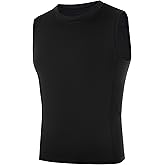 EoBeKee Boys Sleeveless Compression Shirt, Youth Football Athletic Tank Top, Kids Quick Dry Undershirt for Basketball Sports