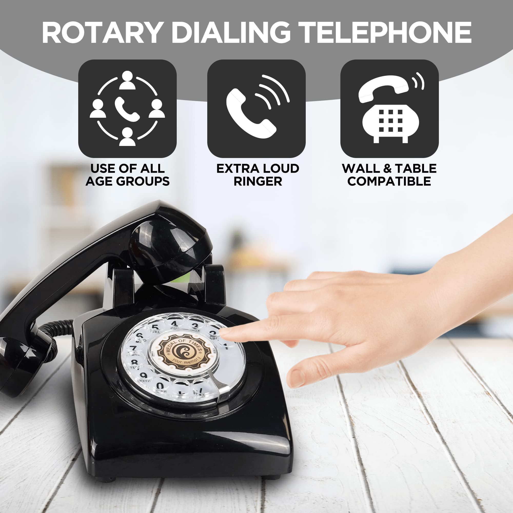 Mua Retro Rotary Phone – 1960s Style Vintage Rotary Phone – Old ...