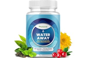 PHYTORAL Water Retention Pills for Women & Men - Herbal Diuretic Supplements - Fluid Retention Supplement with Dandelion Leaf Extract & Green Tea for Bloating Relief - Pills for Leg & Feet Swelling - 90 Count