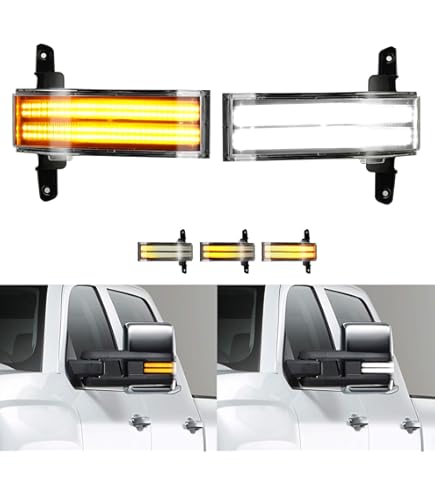 LED Switchback Tow Mirror Signal Light For 2014-2018 Chevy Silverado & GMC Sierra - Smoked Lens