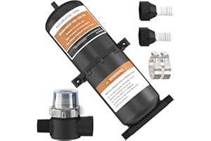 ACOVER Pre-Pressurized Accumulator Tank (1L, 125PSI) RV Accumulator Tank 1/2 MNPT Port Fitting, Flow Control Inner Bladder, Reduced Pump Cycling, Suitable for RV, Boat, Travel Trailer, Caravan