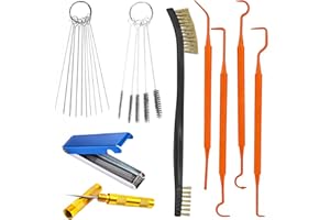 9Pcs Carburetor Cleaning Tool, Professional Carb Jet Cleaning Kit & Welding Tip Cleaner with Stainless Steel Needles, Hooks &