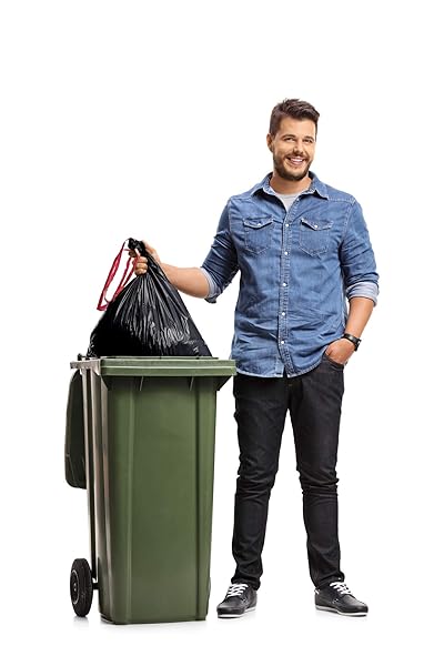 RELI. 39 GALLON TRASH BAGS DRAWSTRING (100 COUNT) LARGE 39 GALLON HEAVY DUTY DRAWSTRING TRASH BAGS, GARBAGE 39GAL CAPACITY, LAWN LEAF (39GAL, BLACK)