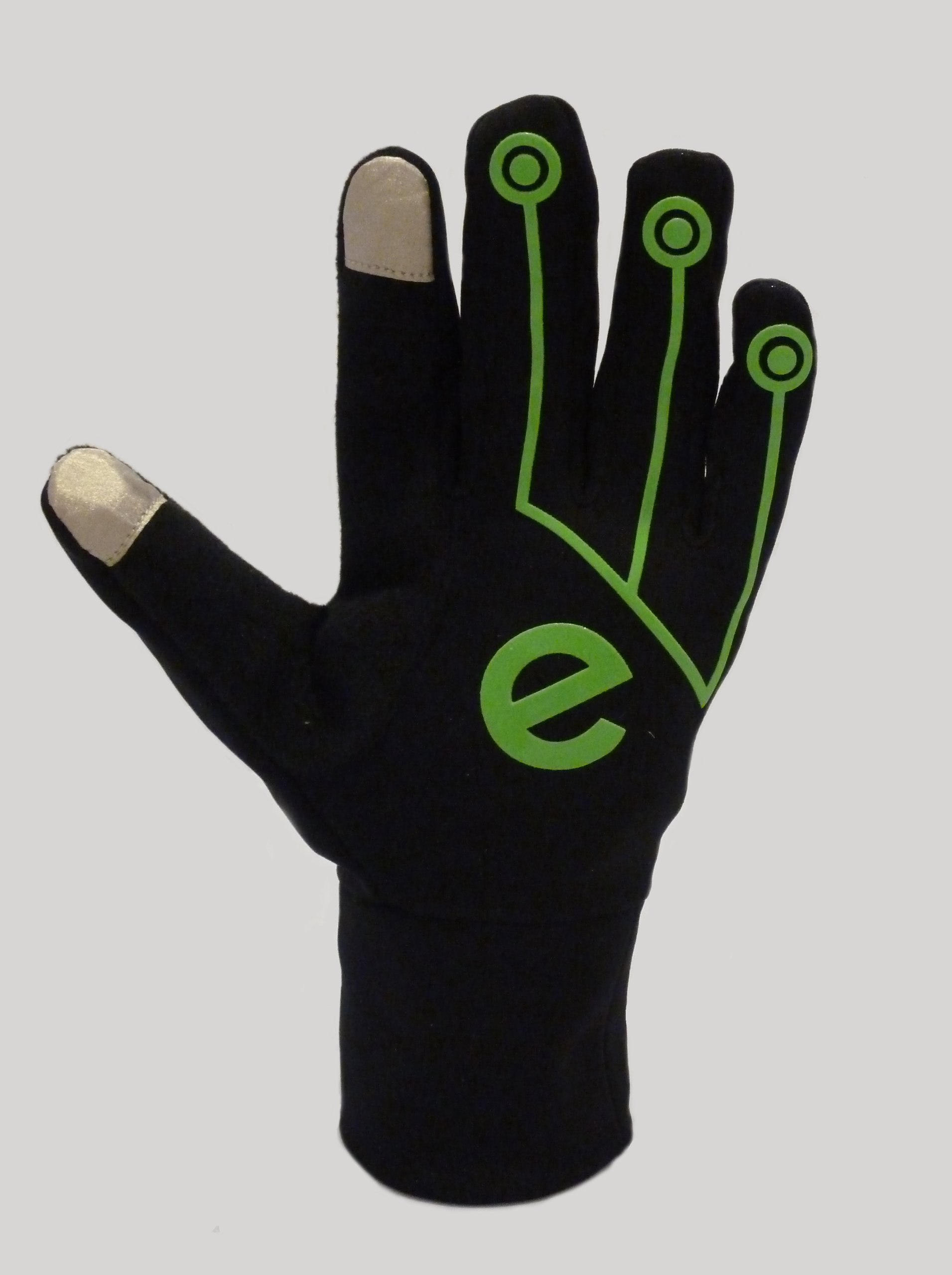 eGlove XTREME Black/Green (SMALL) Touchscreen Fleece Gloves for Smartphone/Touchscreen Operation