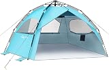Glymnis Large Pop Up Beach Tent 4-6 Person Instant UV Sun Shelter