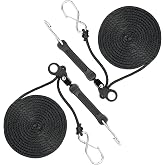 THE PERFECT BUNGEE 12', Tie Down 2 Pack, Black, Galvanized Gated End &amp; Galvanized Triangulated Hook End