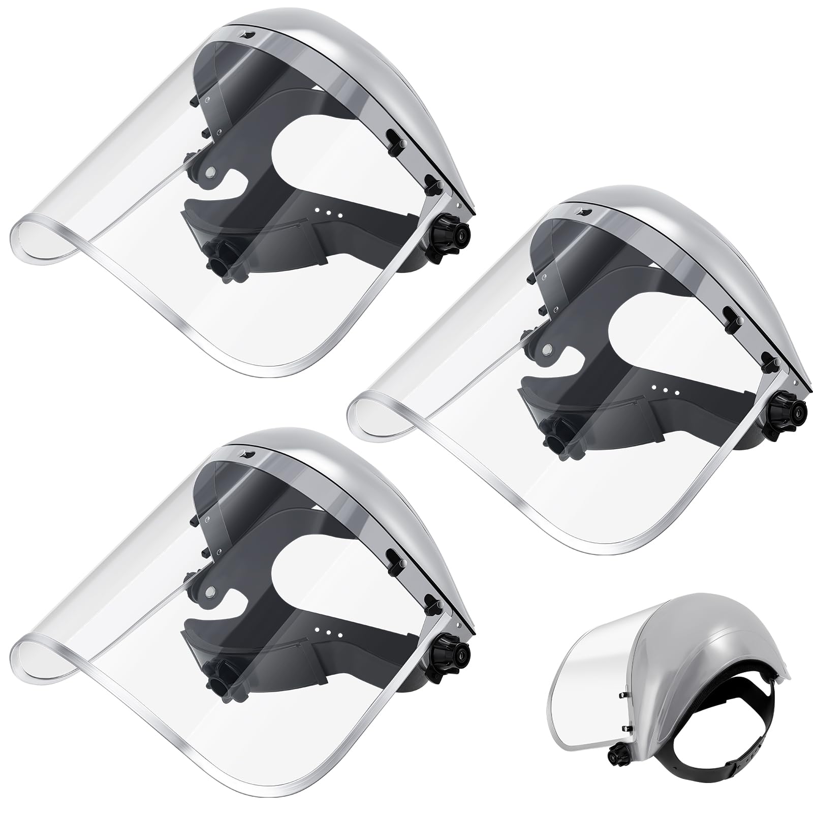 Photo 1 of Copkim Safety Face Shield for Grinding Clear Full Face lmpact Resistant Safety Mask Shield for Work Construction Cutting(Clear PET,Grey)