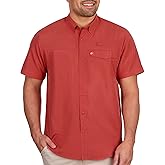The American Outdoorsman Poly Grid Mens Short Sleeve Shirt Fishing Shirt