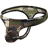 MuscleMate Men's Camouflage Thong Underwear, Men's Hot Camouflage Thong G-String Underwear, Stretchy and All-day Comfort.