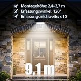 JESLED Solar Lights Outdoor 90 LEDs Motion Sensor 3 Color Temps USB Charge view 7