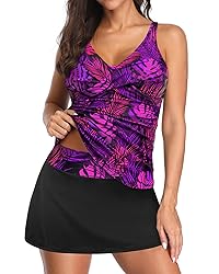 Talisea Womens Tankini Bathing Suits with Skirt Two
