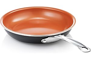 Gotham Steel Non Stick Frying Pan, 9.5” Ceramic Frying Pan Nonstick, Long Lasting Nonstick Cooking Pan, Egg Pan, Stay Cool Ha