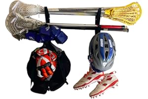 StoreYourBoard Lacrosse Stick Wall Storage Rack, Lax Sticks Pads and Equipment, Home and Garage Organizer Mount