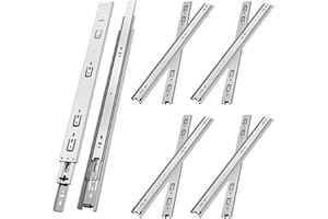 NECILO 16" Silver Residential Drawer Slides, 45kg Load Capacity Full Extension Ball Bearing, Replacement Slides for Kitchen, 