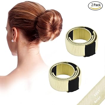 Nalati 2pcs Wig Hairdisk Bun Maker Hair Donut Hair Bun Donut Hair