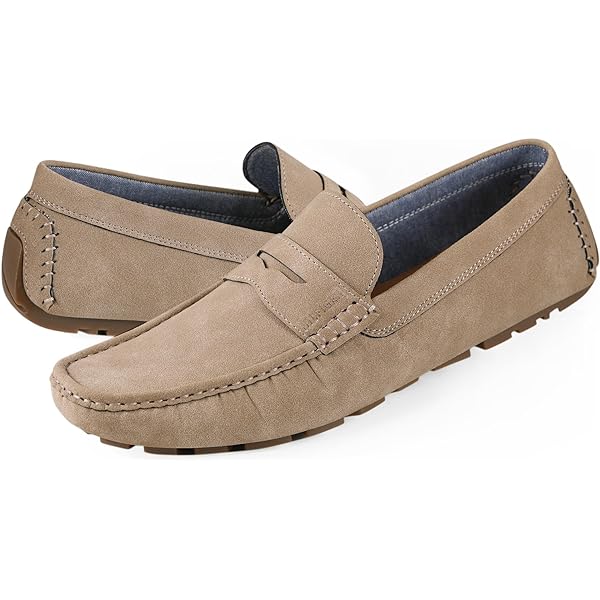 Tommy Hilfiger Mens Taupe Suede Loafer Driving Moccasin Shoes Size‎ Amazon.com | Tommy Hilfiger Alvie Taupe Perf 7 D (M  main image 2