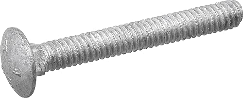 Hillman 812512 Hot Dipped Galvanized Carriage Bolt, 1/4 x 2-Inch, Silver, 100-Pack