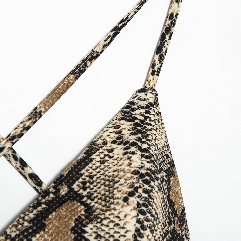 FUURY Women Casual Tank Tops Serpentine Vest Blouse Sleeveless Crop Top Cross Back Shirt (Serpentine, M)