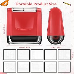 Nezyo Rolling Stamp 2 Squares Self Inking Black Ink