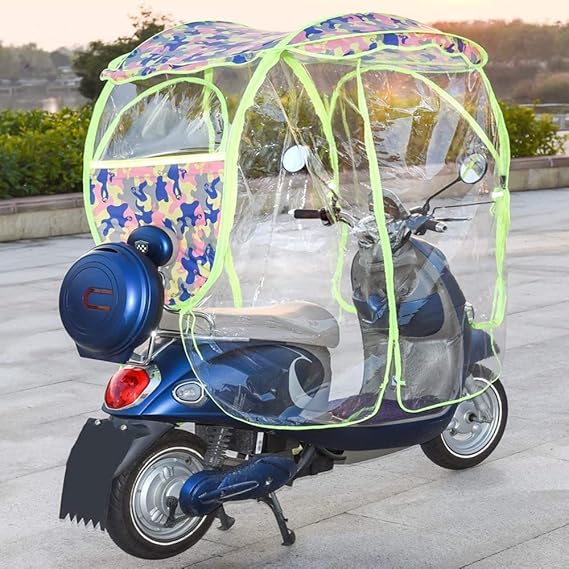Fully Enclosed Motor Scooter Umbrella Mobility Sun Shade And Rain Cover