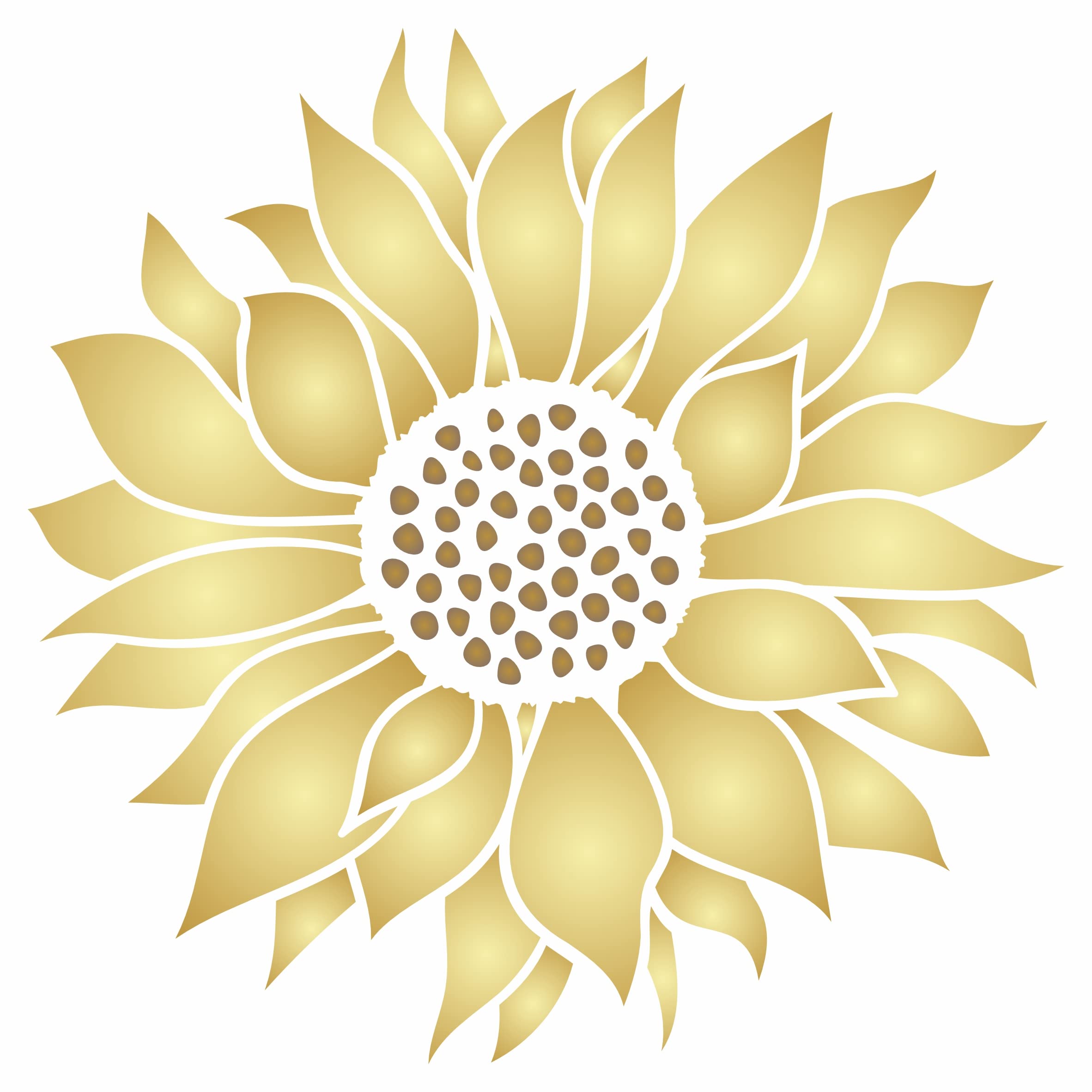 Sunflower Stencil, 35.56 x 35.56 cm (L) - Classic Flower Floral Mural Wall Art Stencils for Painting Template