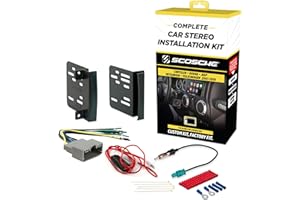 Scosche ICCR6BN Double DIN Radio Installation Dash Kit Compatible with Select 2007-2019 Chrysler, Dodge, Jeep and RAM Vehicles - Complete Aftermarket Car Stereo Install Kit - See Fit Guide In Images