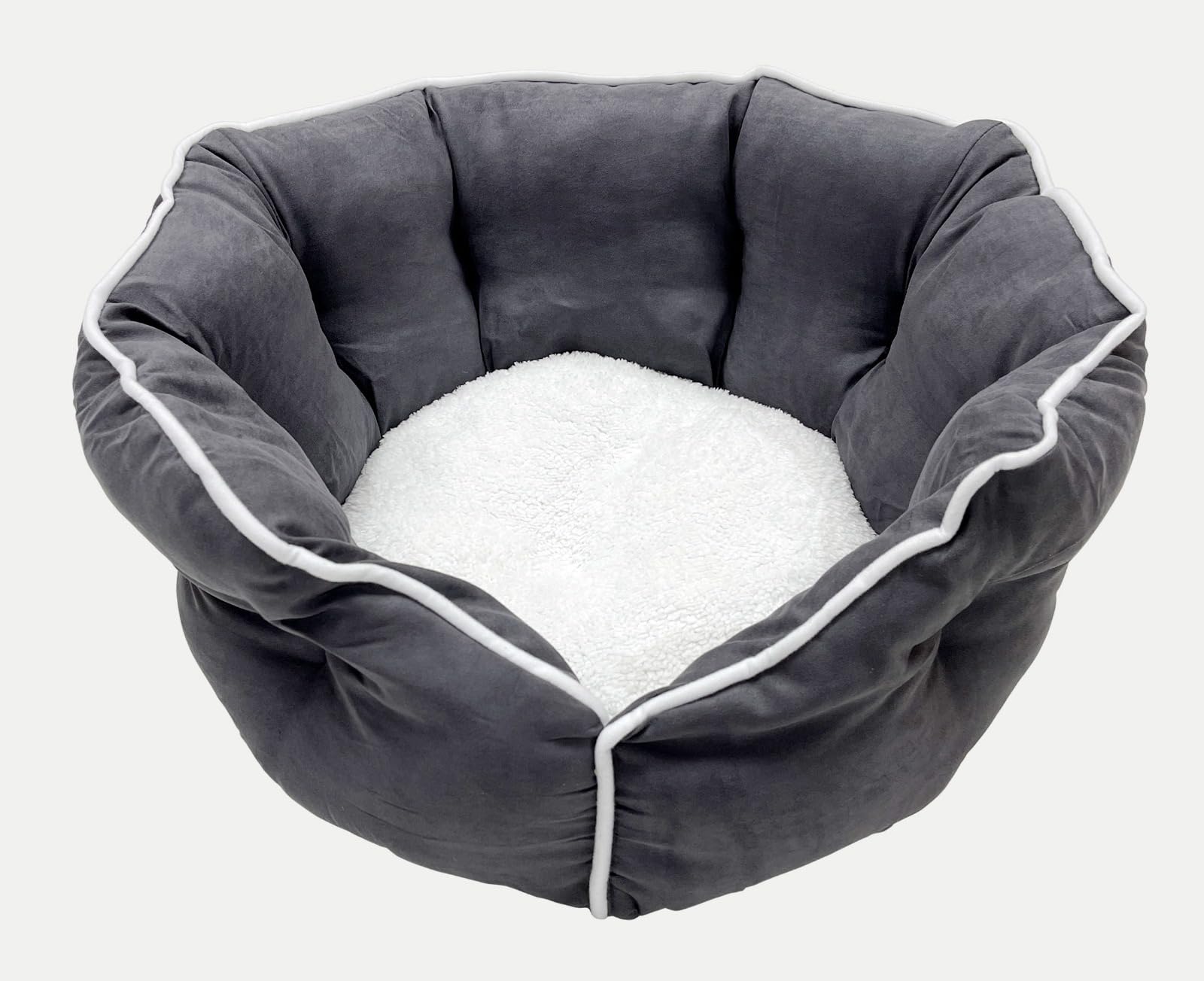 Webeasy Dark Grey Pet Sofa Bed - Washable Dog and Cat Sleeping Mat for Small Dogs, Kittens and Puppies With Non-Slip Bottom - Super Soft Plush Comfortable, S