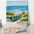 TUMOVO Paint By Numbers Kit For Adults - Welsh Corgi Dog With Surfboard Sunset Abstract, 16x20 Inch Canvas - View #9