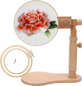Amazon.com: Rotated Adjustable Embroidery Frame Stand, Pletpet ...