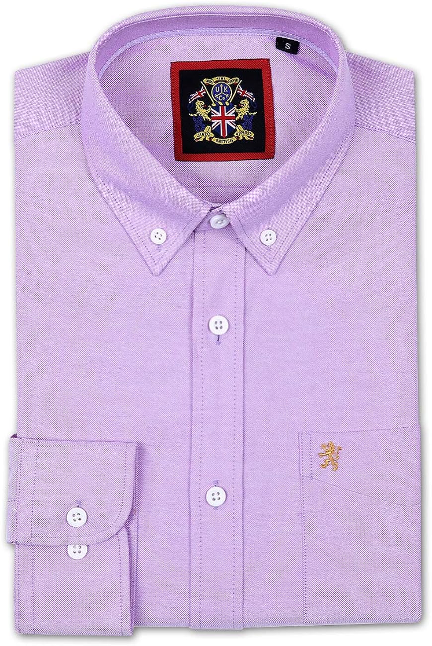 Janeo British Apparel Camicia Uomo Manica Lunga Oxford Inglese Colletto Button Down Con Tasca E Ricami Da Indossare Con Cravatte Abbigliamento Casual Per Weekend O Ufficio Amazon It Abbigliamento