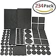 Homder 234 PCS Lightweight Reduced Non Slip Furniture Pads Heavy Duty Adhesive-Best Chair Leg Covers Feet ALL SIZES - Protect Your Hardwood & Laminate Flooring