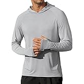 COOFANDY Mens UPF 50+ Hoodie Shirts Long Sleeve Rash Guard Sun Protection Fishing Shirts Lightweight Quick Dry Hoodies