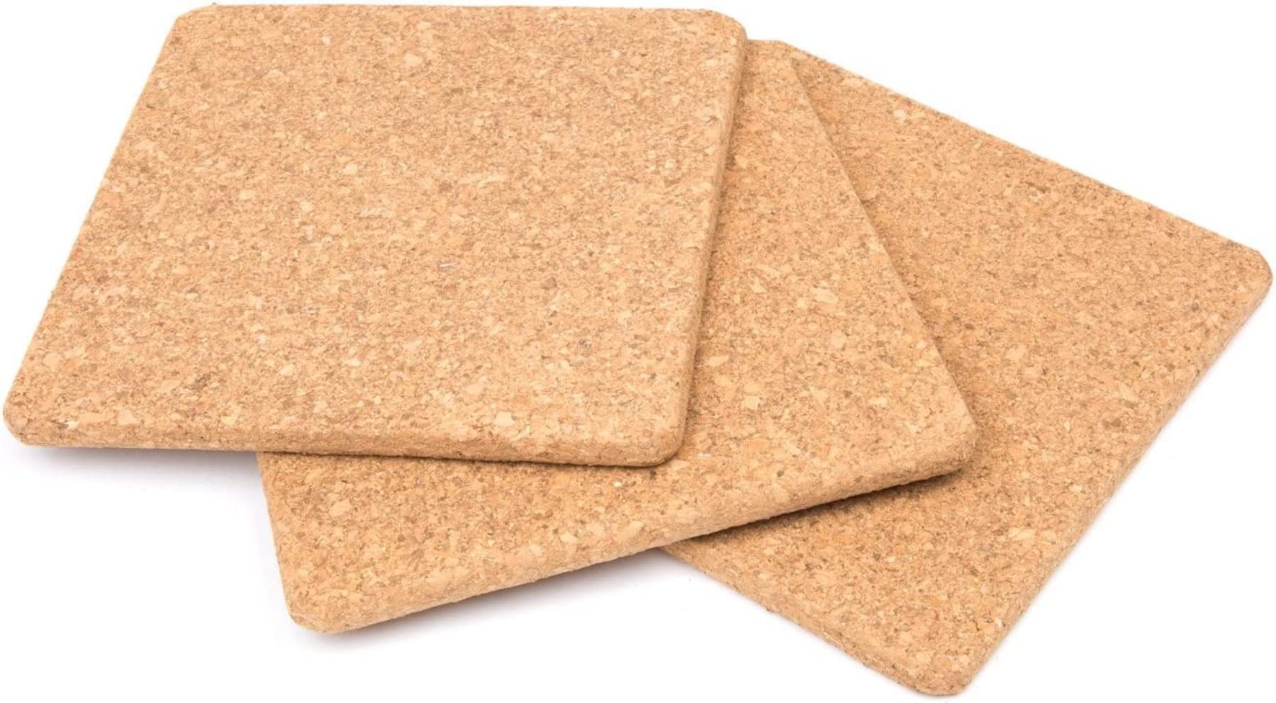 Fox Run Fox Run 4441 Square Cork Trivets (Set of 3), Brown