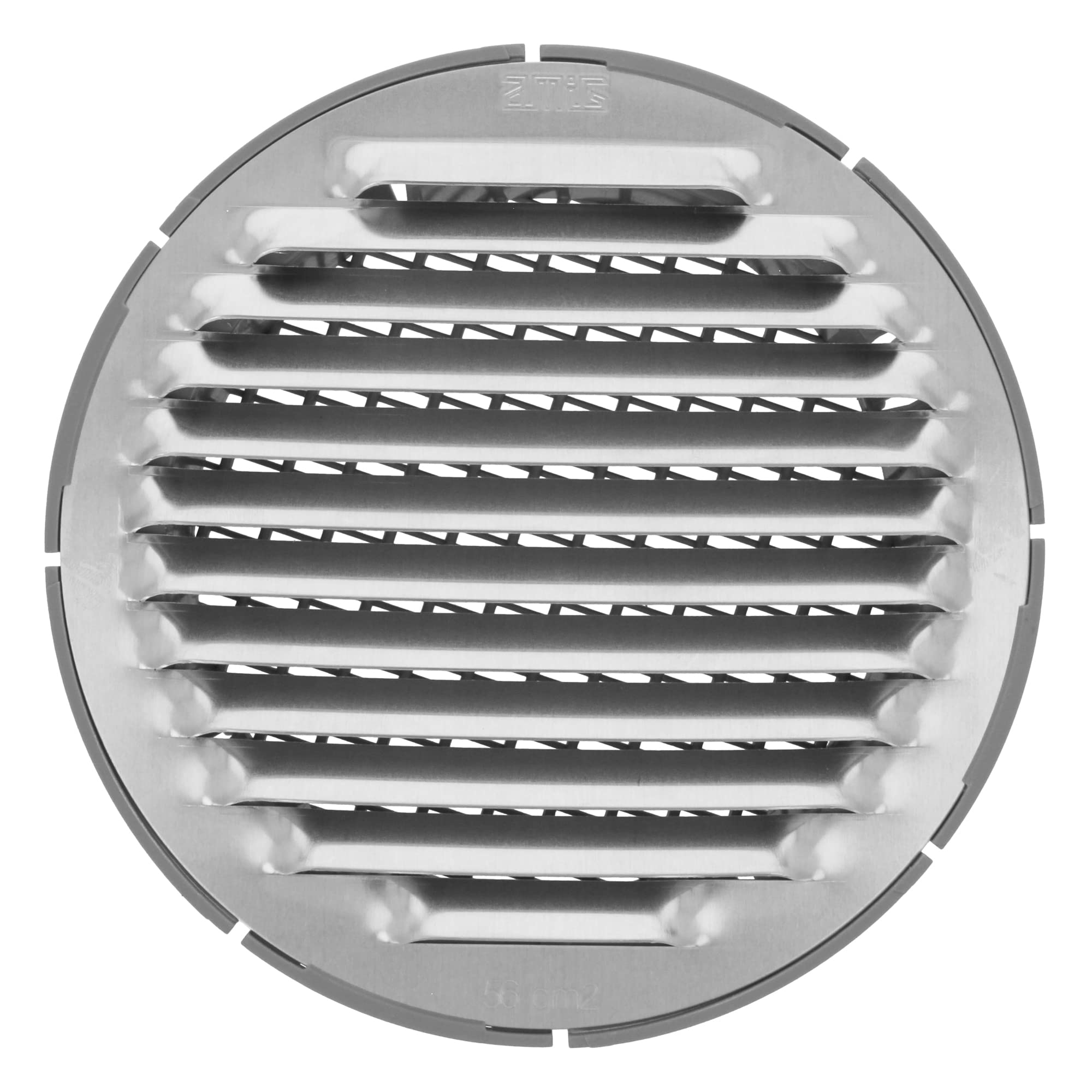 Amig - Round Aluminium Grille with Mosquito Net - Ventilation Grids for Air Outlet - Ideal for Ceiling in Kitchen and Bathroom - Inner Diameter Ø10 cm - Silver Colour